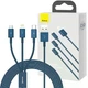 USB кабель 3в1 Combo Micro USB/Lightning/Type-C BASEUS Superior Series Fast Charging (1.5m,3.5A) Blue - изображение 6