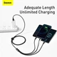 USB кабель 3в1 Micro USB/Lightning/Type-C BASEUS Combo Tungsten Gold One-for-three |1.5M,3.5A| Black - изображение 4