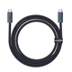 Кабель USB 4.0 Type-C - Type-C високошвидкісний Baseus Flash Series 2 Full Featured (240W, 8K 60HZ, 1m) Black - зображення 3