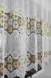 Тюль Kelebek344 жакардовая высота 1,25м. с теракотовыми цветами 1м.п. белая (738) - изображение 3