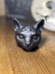 Статуетка Кошеня Три ока FullBlack ABC handmade - изображение 1
