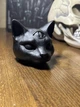Статуетка Кошеня Три ока FullBlack ABC handmade - изображение 2