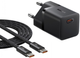 Зарядний пристрій Baseus GaN5 Fast Charger 1C 25W EU + Data Cable Type-C to Typ-C 100W Black (P10110909113-01) - зображення 1