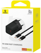 Зарядний пристрій Baseus GaN5 Fast Charger 1C 30W EU + Data Cable Type-C to Typ-C 100W Black (P10110902113-00) - зображення 6