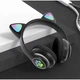 Беспроводные детские Bluetooth наушники Cat VZV-23M с кошачьими ушками и подсветкой - изображение 4