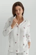 Forli Сорочка з вишивкою з мусліну Blueberry M/L Білий ML0058-39-60_M/L - зображення 1