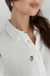 Forli Сорочка з вишивкою з мусліну Blueberry M/L Білий ML0058-39-60_M/L - зображення 5