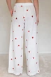 Forli Брюки с вышивкой из муслина Cherry M/L Белый ML0084-38-09_M/L - изображение 3