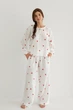 Forli Брюки с вышивкой из муслина Cherry M/L Белый ML0084-38-09_M/L - изображение 5