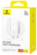 Зарядний пристрій Baseus GaN5S Fast Charger 1C 30W USB-C Black White (P10162504213-00) - зображення 6