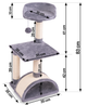 Кігтеточка для кота Pethaus з мишкою 83 см сіра DR-255 (5903890601362) - зображення 5