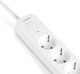 Сетевой удлинитель VIDEX ONCORD с/с 3п 3м (3x1.5 мм) 2.4А 2USB+USB-C с кнопкой White (VF-PD33G2U1C-W) - изображение 4