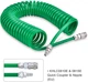 Шланг спиральный полиуретановый Toptul 8 x 12 мм Quick Coupler & Nipple 15 м (KHLC0815E) - изображение 2