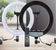 Кільцева LED-лампа YQ-320B (30 см) з тримачем телефона для б'юті селфі Ring Light - зображення 5