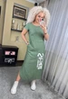 Fashions • Жіноча літня сукня "Varsity street" Fashions 50 хакі (9206/лен-ді) - зображення 8
