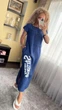 Fashions • Жіноча літня сукня "Varsity street" Fashions 60 темно-синій (9206/лен-ді) - зображення 10