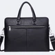 Кожаная мужская деловая сумка-портфель портфель для ноутбука черный Tiding Bag 64028 - изображение 2
