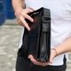 Сумка мессенджер кожаная барсетка для мужчин черная Tiding Bag 35775 - изображение 3