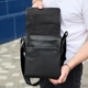Сумка мессенджер кожаная барсетка для мужчин черная Tiding Bag 35775 - изображение 4
