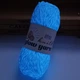 Пряжа флуоресцентна, що світиться у темряві GlowYarn 30 гр, 1,7 мм, блакитний, блакитне свічення - зображення 2
