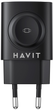 Зарядний пристрій Havit HV-UC132 22W USB-A+USB-C+Watch Charger Black (UC132 EU) - зображення 2