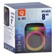 Колонка SMT 0002, пластик, 2 кг, 25×27×33 см, 8 дюймов, встроенный аккумулятор, Bluetooth 5.0, черная - изображение 2