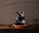 Фигурка утка с рогами в авто с гипса Черная - изображение 4