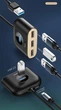 USB-хаб Baseus Square round 4 in 1 USB HUB Adapter (USB3.0 TO USB3.0*1+USB2.0*3) (CAHUB-AY01) - изображение 5