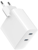 Ładowarka sieciowa Havit UC45 GaN 45W USB-C+USB-C White (6939119081157) - obraz 3