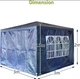 Садовый павильон беседка BIRCHTREE 3x3 м, синий навес, стальная рама - изображение 4