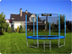 Trampolina ogrodowa Neo Sport 183 cm z siatką wewnętrzną i drabinką (NS-06Z181) - obraz 9