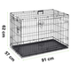 Klatka dla psa Pethaus rozmiar M 91 x 57 x 62 cm czarna PH-201 (5903890618780) - obraz 6