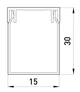 Короб перфорированный 15x30мм длина 99см ПВХ серый [s13033004] E.NEXT e.trunking.perf.stand.15.30 - изображение 2