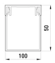 Короб перфорированный 100x50мм длина 99см ПВХ серый [s13033012] E.NEXT e.trunking.perf.stand.100.50 - изображение 2