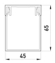 Короб перфорированный 45x65мм длина 99см ПВХ серый [s13033001] E.NEXT e.trunking.perf.stand.45.65 - изображение 2