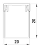Короб перфорированный 20x20мм 2 пог.м ПВХ серый [s13033003] E.NEXT e.trunking.perf.stand.20.20 - изображение 2