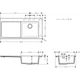 Кухонна мийка S514-F450 1050х510: полиця ліворуч Graphiteblack (43314170) - изображение 6