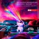 Нічник проектор Астронавт Космонавт Astronaut зірочка лазерний дитячий світильник зоряне небо з пультом (сидячий) White - зображення 3
