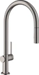 Змішувач Talis M54 210 2jet кухонний з витяжним виливом Brushed Black Chrome (72800340) - изображение 1
