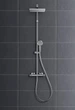 Душова система Vernis Shape Showerpipe 230 1jet з термостатом Matt Black (26286670) - изображение 3