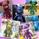Флюидный мишка fluid bear, 33 см с красками, мишка для раскраски - изображение 2