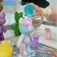 Флюидный мишка fluid bear, 33 см с красками, мишка для раскраски - изображение 4