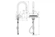 Змішувач Aquno Select M81 170 3jet кухонний з витяжним виливом, Chrome (73837000) - изображение 4