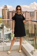 Літня жіноча сукня з вирізами на рукавах Fashion 50/52 чорний - зображення 3