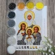 Набір для вишивання бісером Art-Millennium. N-0524 Віра, Надія, Любов і Софія (срібно-золота) 12х16 см - изображение 1