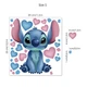 Наклейка на стену для детской - Стич Stitch с сердечками | Наклейки в детскую комнату | ЛИПКО размер S ( 29x32 см ) - изображение 3