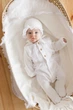 Комплект для крещения (человечек + шапочка) для девочки MagBaby Ursula 62 см Молочный - изображение 2