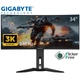 Монитор GIGABYTE MO34WQC2 Gaming Monitor изогнутый OLED 3440x1440 3K Ultra WQHD 34" / 6W - изображение 1