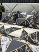 Постільна білизна бавовняна 1616G Євро Простирадло на гумці 160x200х20 Бязь Чорна 70 х 70 - зображення 3