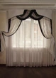 Жорсткий ламбрекен зі шторами Firanka Дуга 195см молочний з чорним (11_4ж) - зображення 1